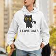 I Love Cats シャツ キュート 黒猫好き キッズ 子猫 パーカー
