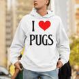 I Love Pugs I Heart Pugs Dog Lover Pet Puppy Dog Pug パーカー