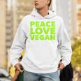 Peace Loveegan クール ベジタリアンとビーガン パーカー