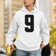 番号9 ナインスポーツジャージ 誕生日年齢 ラッキーナンバーブラック パーカー