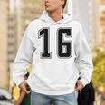 背番号 16 チーム短大スポーツ背番号付きユニフォーム パーカー