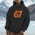 67 Fireixeven Meme Flames スラング 数字 面白い キッズ ティーン 長袖tシャツ パーカー