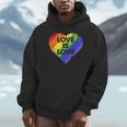 Lgbt Love Is Lovetシャツレトロハートゲイレズビアンプライド月間 パーカー