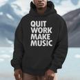 Quit Work Make Music 半袖 パーカー