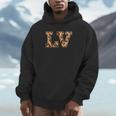 かわいい 文字 Lv イニシャル 名前 ヒョウ チーター動物 長袖tシャツ パーカー