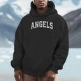 エンジェルス マスコットビンテージアスレチックスポーツネームデザイン パーカー