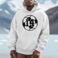 数字 14 Fourn サッカーボール Futbol パーカー