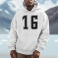 背番号 16 チーム短大スポーツ背番号付きユニフォーム パーカー