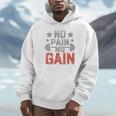 裏面にプリント No Pain No Gainign No Pain No Gain Meme パーカー