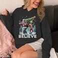 Believe Alien And Bigfoot Christmas Tank Top Unisex Hoodie
