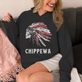 Chippewa ネイティブアメリカン アメリカ国旗 スカルヘッドレス 長袖tシャツ パーカー