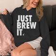 Just Brew It おもしろコーヒーシャツ パーカー