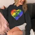 Lgbt Love Is Lovetシャツレトロハートゲイレズビアンプライド月間 パーカー