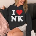 I Love Nk Initials I Heart NK First Last Name N K パーカー