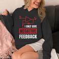 I Only Give Negative Feedback 電気ファニーエンジニア 長袖tシャツ パーカー
