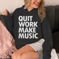 Quit Work Make Music 半袖 パーカー