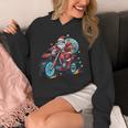 Santa Claus Riding Dirt Bike In a Fun Festive Holiday Ride Tank Top Unisex Hoodie