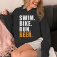 Swim Bike Run スイム バイク ラン ビール トライアスロン トライアスロン スポーツ メンズ レディース パーカー
