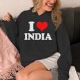 インド I Heart India I Love India パーカー