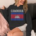 カンボジア-カンボジアの旗ヴィンテージスポーツデザインカンボジア パーカー