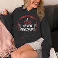 ゲーム用引用句「A Kent Never Gives Up」ヘッドセット パーソナライズ パーカー