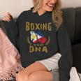 ボクシングは私の Dna にある フィリピン国旗のボクシング グローブ パーカー