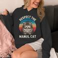 レトロ リスペクト マヌル 猫 ヴィンテージ グランジ マヌル 猫好き パーカー