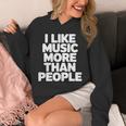 私は人より音楽が好き 長袖tシャツ パーカー