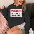 警告サイン Brutally Honest Unapologeically 面白いサイン パーカー