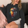 面白いオウムロボット動物愛好家サイボーグオウムロボット Robot Parrot Lover Cyborg Ai パーカー