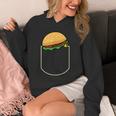 面白いハンバーガー ポケット入り ギフト チーズバーガー ポケット パーカー