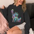 鮮やかな自由の女神tシャツ カラフルなアイコン パーカー