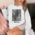 Albrecht Dürer Durer クリスチャンアート メランコリア ホワイト 長袖tシャツ パーカー