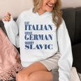 Eat Italian Drive German Marrylavic Quote Car ユーモア パーカー