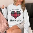 I'm Only Here For The In Kilts タータンチェック ハート パーカー