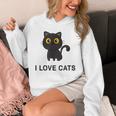 I Love Cats シャツ キュート 黒猫好き キッズ 子猫 パーカー