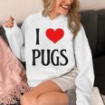 I Love Pugs I Heart Pugs Dog Lover Pet Puppy Dog Pug パーカー