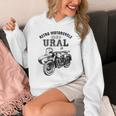 レトロモーターサイクルウラルtシャツ-ヴィンテージサイドカーモーターバイク パーカー