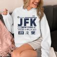 ヴィンテージ ニューヨーク Jfk 空港コード トラベルデイ レトロ Nyc 長袖tシャツ パーカー