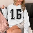 背番号 16 チーム短大スポーツ背番号付きユニフォーム パーカー