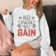 裏面にプリント No Pain No Gainign No Pain No Gain Meme パーカー