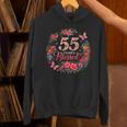 55 Years Blessed 55歳 フローラル 55歳の誕生日プレゼント パーカー