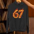 67 Fireixeven Meme Flames スラング 数字 面白い キッズ ティーン 長袖tシャツ パーカー