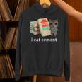 I Eat Cement 猫シャツ キッズ 面白い ダンク 猫 ミーム パーカー