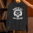 First Of All I'm A Delight アライグマ 看護師 面白い 長袖tシャツ パーカー