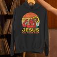 Jesus Has Your Back Jiu Jitsu レトロ クリスチャン メンズ レディース キッズ パーカー