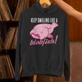 Keepmiling Like A Blobfish デザイン ブログフィッシュファン向け パーカー