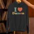 I Love Damon I Heart Damon レッド ハート バレンタイン パーカー