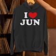 I Love Jun 私は愛する Jun パーカー