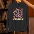 Peace 60年代風 フラワーデザイン パーカー